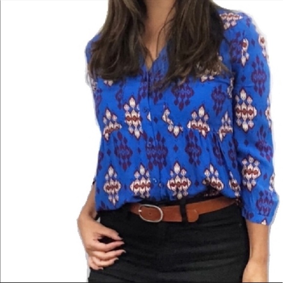 Anthropologie Tops - Anthropologie Maeve Woodland Walk Button Down